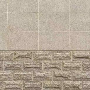 达州 黄金麻自然面蘑菇石配荔枝面干挂