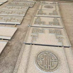 达州 白麻花岗岩外墙立面雕刻板