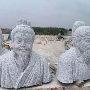 达州 白麻花岗岩石材人物立体雕刻