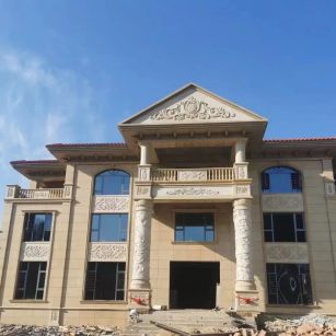 达州 黄金麻花岗岩别墅外墙干挂