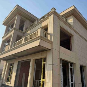 达州 黄金麻花岗岩石材荔枝面外墙干挂效果展示