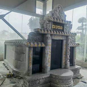 达州 芝麻白墓碑效果展示图