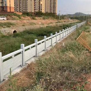 达州 白麻河道栏杆效果展示图