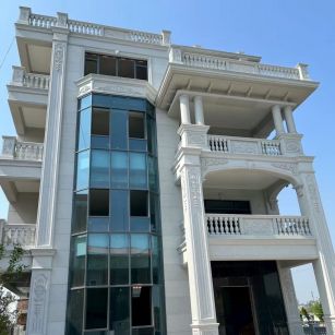 达州 白麻花岗岩别墅外墙干挂效果展示