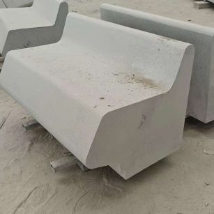 达州 芝麻白花岗岩异形坐凳，石凳