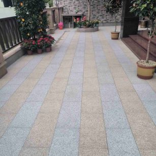 达州 黄金麻白麻荔枝面庭院铺装展示