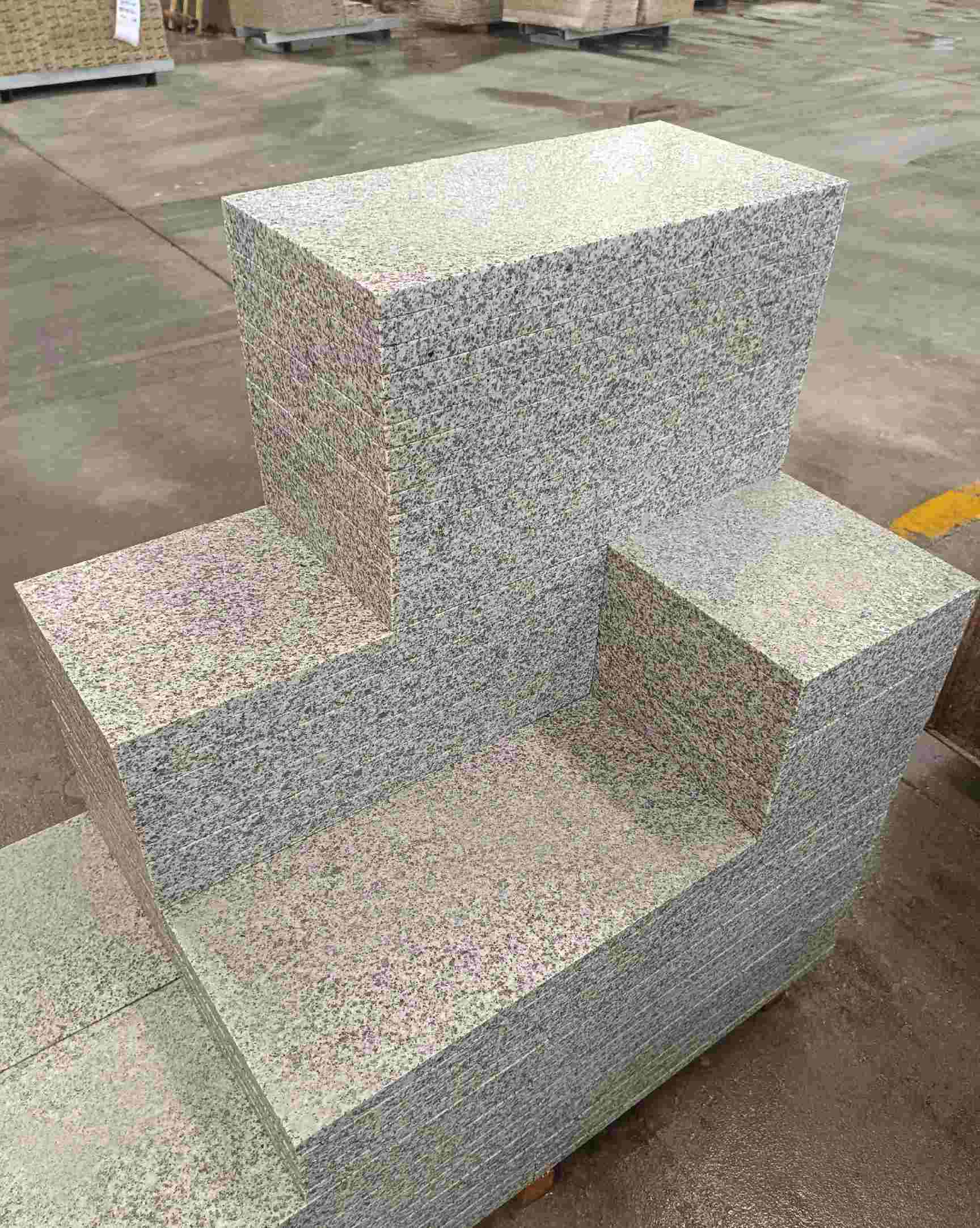 达州 白麻花岗岩荔枝面地铺石