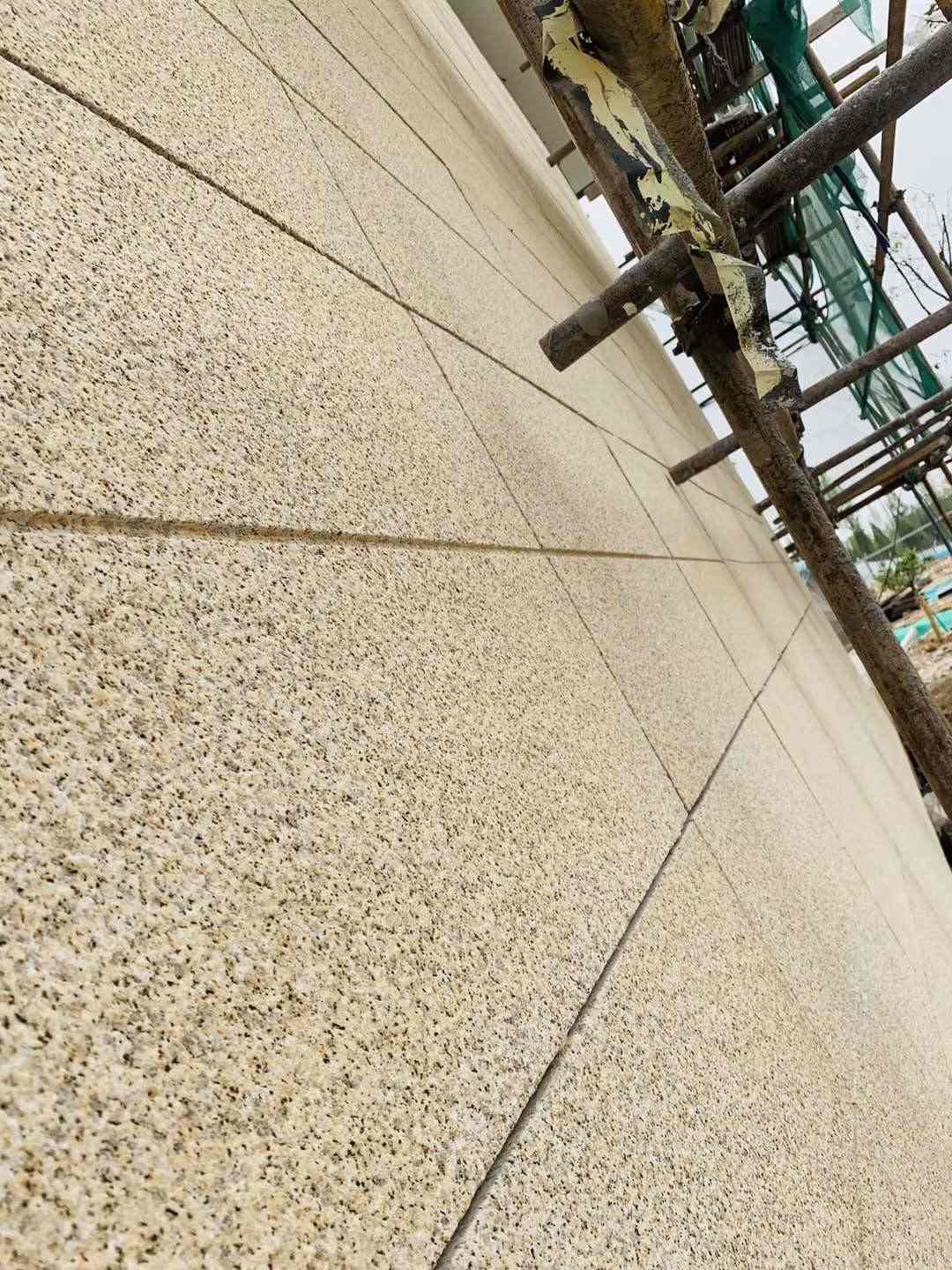 达州 黄金麻花岗岩荔枝面外墙干挂石材效果示例