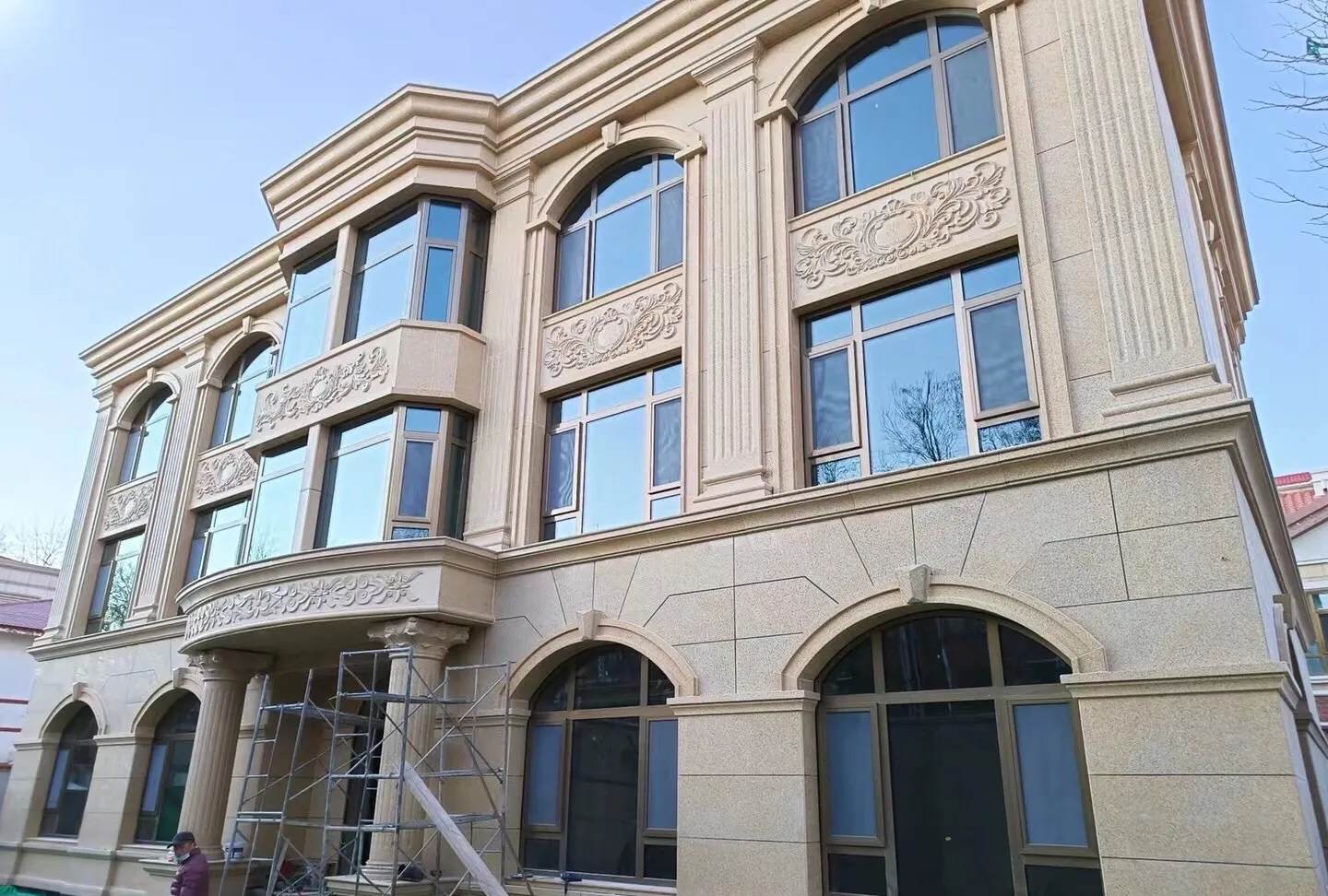 达州 黄金麻花岗岩别墅外墙干挂