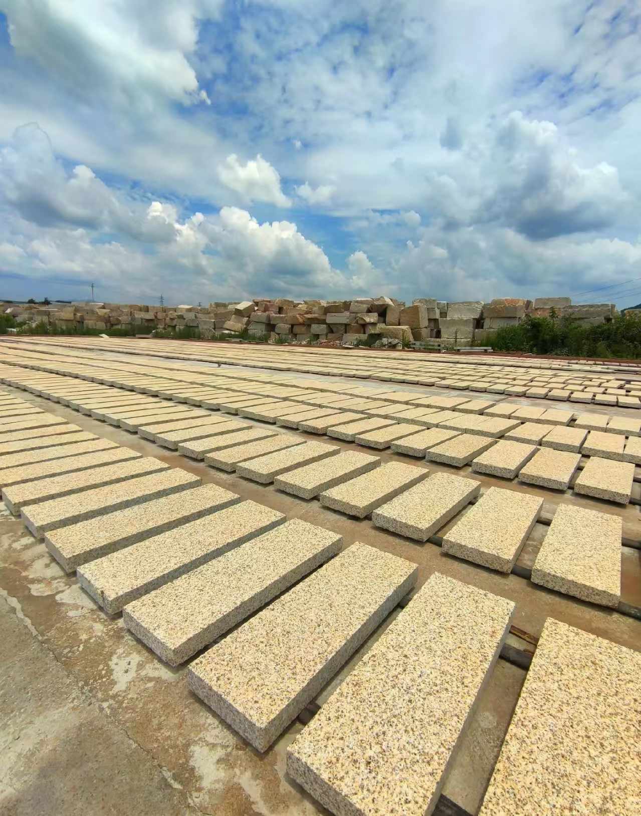 达州 黄金麻荔枝面花岗岩石材地铺石防护中