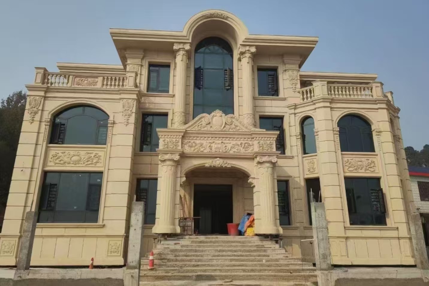 达州 黄金麻花岗岩别墅外墙干挂